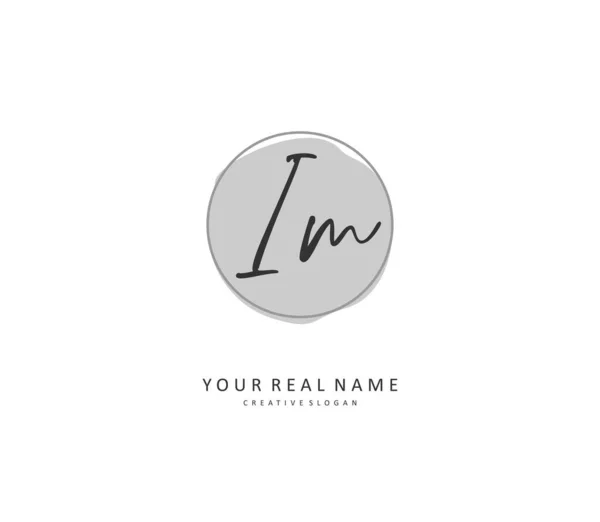 Initial Letter Handwriting Signature Logo Concept Handwriting Initial Logo Template — 图库矢量图片