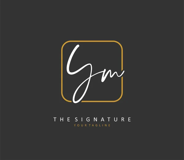 Initial Letter Handwriting Signature Logo Concept Handwriting Initial Logo Template — ストックベクタ