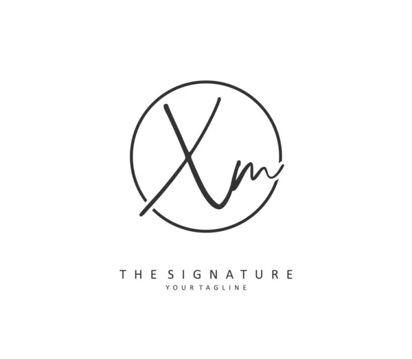 Anfangsbuchstabe Handschrift Und Signatur Logo Ein Konzept Handschrift Initial Logo — Stockvektor