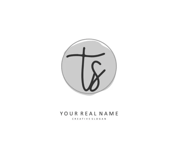 Initial Letter Handwriting Signature Logo Concept Handwriting Initial Logo Template — 스톡 벡터