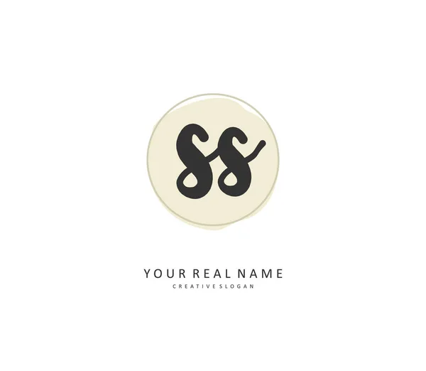 Initial Letter Handwriting Signature Logo Concept Handwriting Initial Logo Template — 스톡 벡터