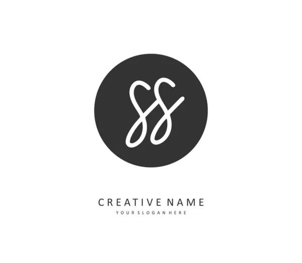 Initial Letter Handwriting Signature Logo Concept Handwriting Initial Logo Template — 스톡 벡터