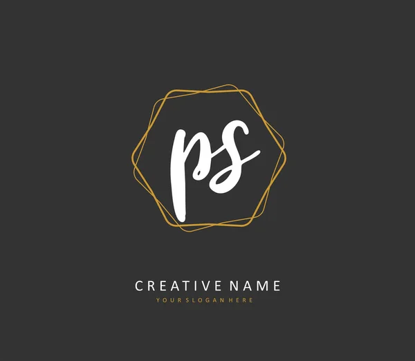 Initial Letter Handwriting Signature Logo Concept Handwriting Initial Logo Template — Stock Vector