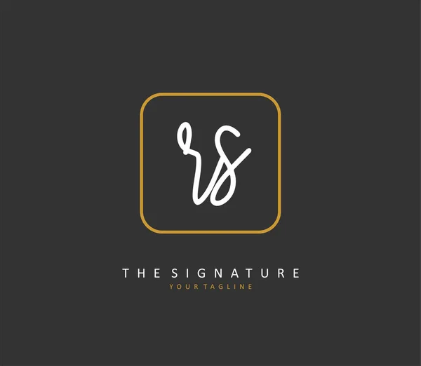 Initial Letter Handschrift Und Signatur Logo Ein Konzept Handschrift Initial — Stockvektor
