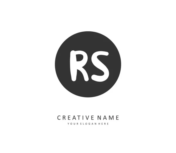 Initial Letter Handwriting Signature Logo Concept Handwriting Initial Logo Template — 스톡 벡터