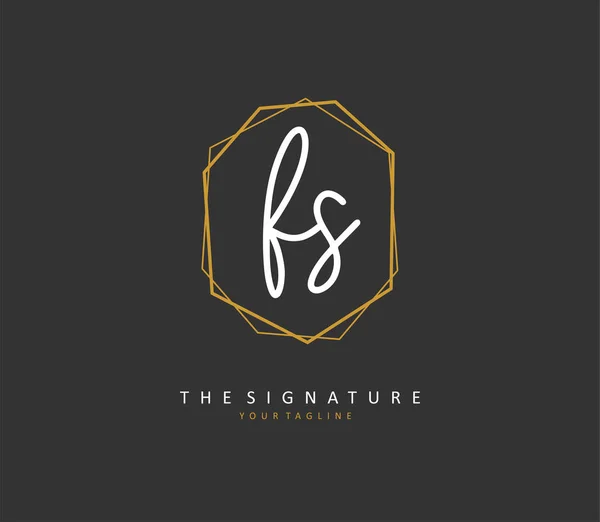 Initial Letter Handwriting Signature Logo Concept Handwriting Initial Logo Template — 스톡 벡터