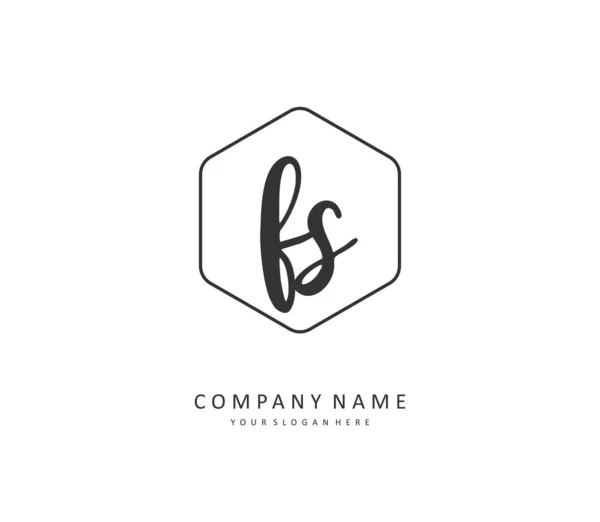 Letra Inicial Logotipo Firma Concepto Escritura Mano Logotipo Inicial Con — Archivo Imágenes Vectoriales