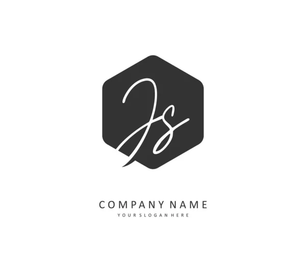 Initial Letter Handwriting Signature Logo Concept Handwriting Initial Logo Template — Stock Vector