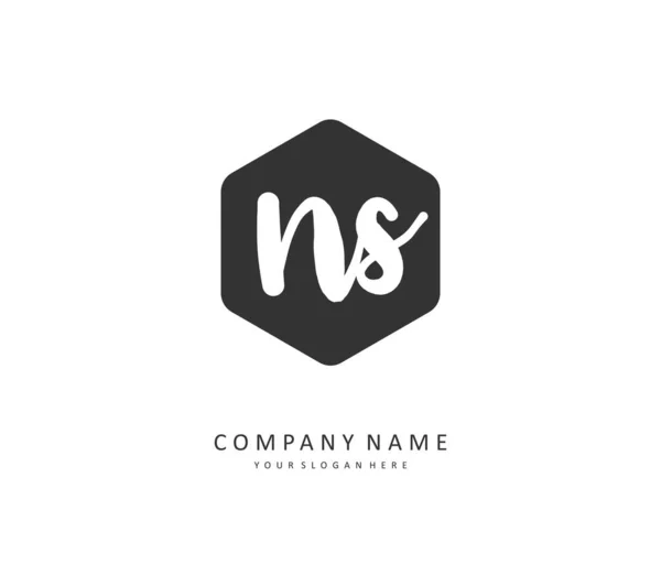 Cartas Iniciales Escritura Logotipo Firma Concepto Escritura Mano Logotipo Inicial — Vector de stock