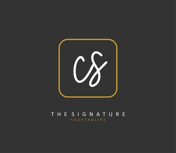 Inledande Brevhandstil Och Signatur Logotyp Ett Koncept Handstil Ursprungliga Logotyp — Stock vektor