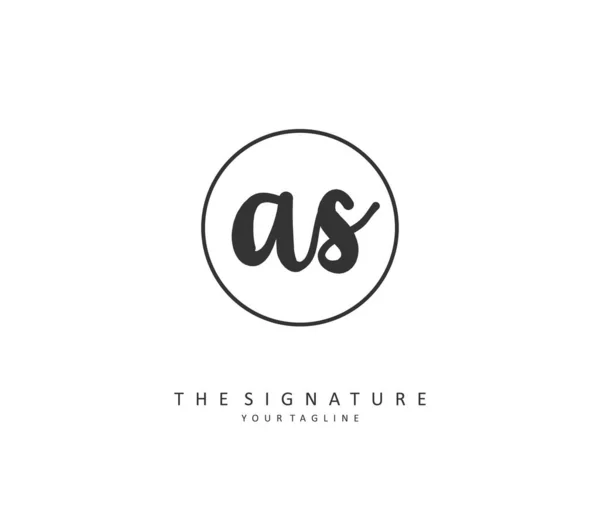 Initial Letter Handwriting Signature Logo Concept Handwriting Initial Logo Template — Stock Vector