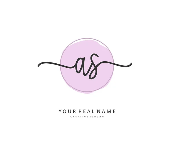 Initial Letter Handwriting Signature Logo Concept Handwriting Initial Logo Template — Stock Vector