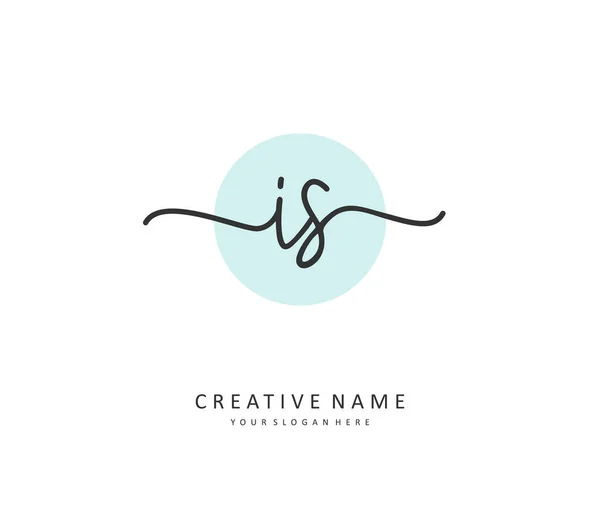 Initial Letter Handwriting Signature Logo Concept Handwriting Initial Logo Template — 스톡 벡터