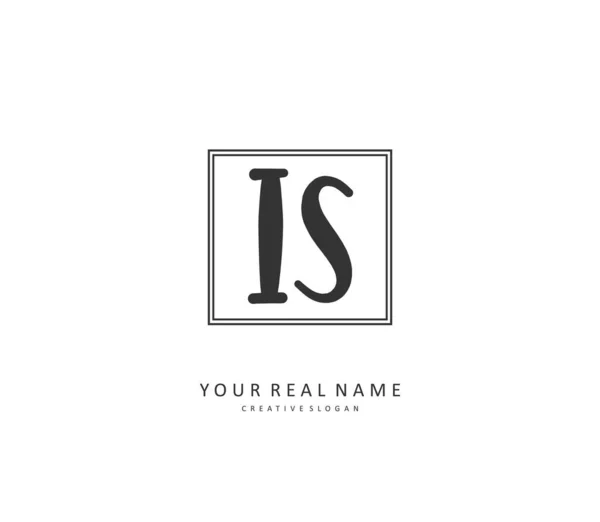 Initial Letter Handwriting Signature Logo Concept Handwriting Initial Logo Template — 스톡 벡터