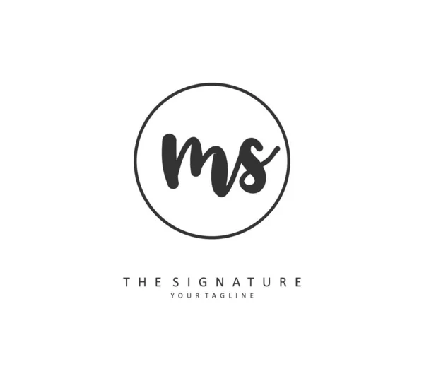 Anfangsbuchstaben Handschrift Und Signatur Logo Ein Konzept Handschrift Initial Logo — Stockvektor