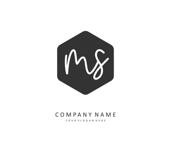 Initial Letter Handwriting Signature Logo Concept Handwriting Initial Logo Template — 스톡 벡터