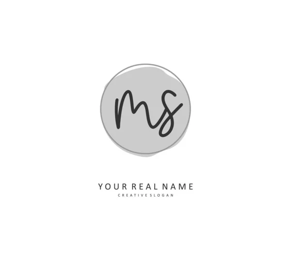 Initial Letter Handwriting Signature Logo Concept Handwriting Initial Logo Template — Stock Vector