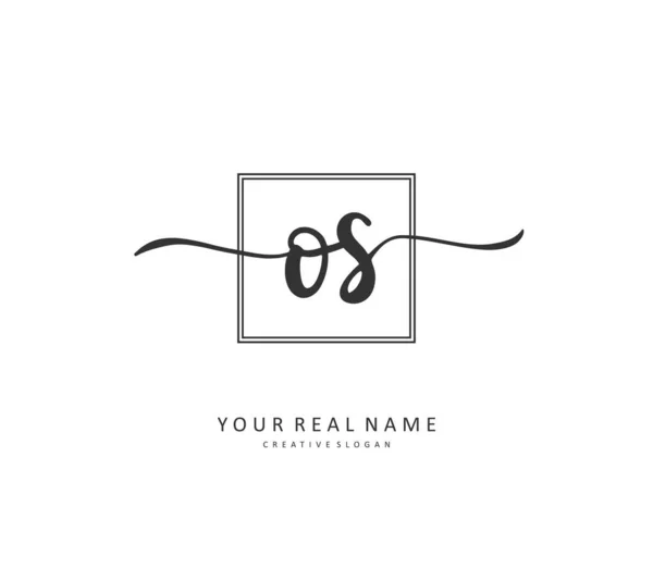 Initial Letter Handwriting Signature Logo Concept Handwriting Initial Logo Template — 스톡 벡터