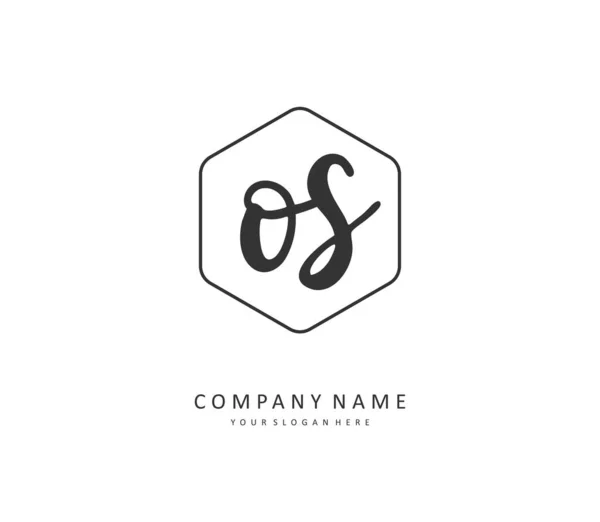 Inledande Brevskrift Och Signatur Logotyp Ett Koncept Handstil Ursprungliga Logotyp — Stock vektor