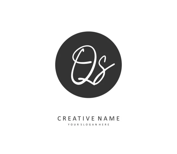 Eerste Letter Handschrift Handtekening Logo Een Concept Handschrift Eerste Logo — Stockvector