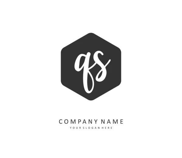 Letra Inicial Logotipo Firma Concepto Escritura Mano Logotipo Inicial Con — Archivo Imágenes Vectoriales
