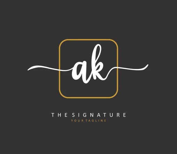 Initial Letter Handwriting Signature Logo Concept Handwriting Initial Logo Template — Stock Vector