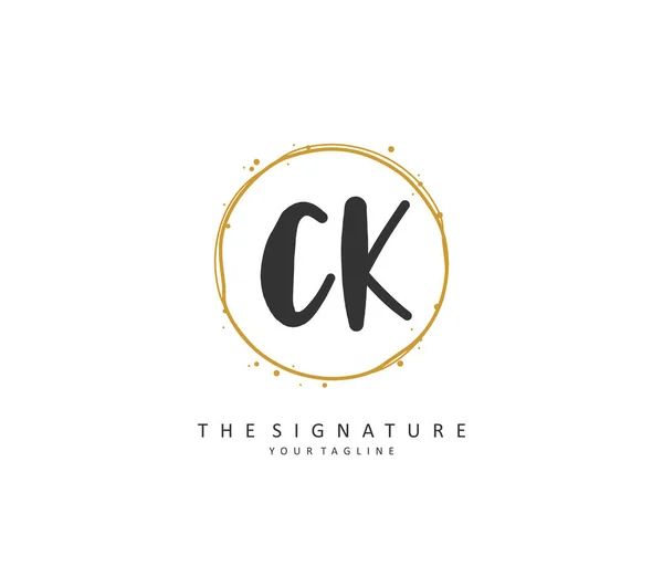 Initial Letter Handwriting Signature Logo Concept Handwriting Initial Logo Template — Stock Vector