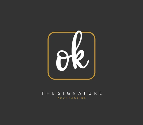 Initial Letter Handwriting Signature Logo Concept Handwriting Initial Logo Template — Stock Vector