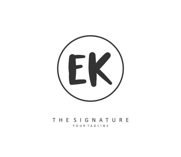 Initial Letter Handwriting Signature Logo Concept Handwriting Initial Logo Template — 스톡 벡터