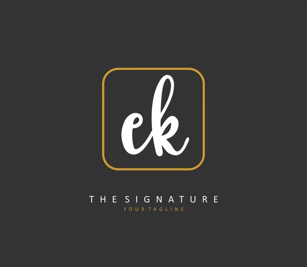 Initial Letter Handwriting Signature Logo Concept Handwriting Initial Logo Template — Stock Vector