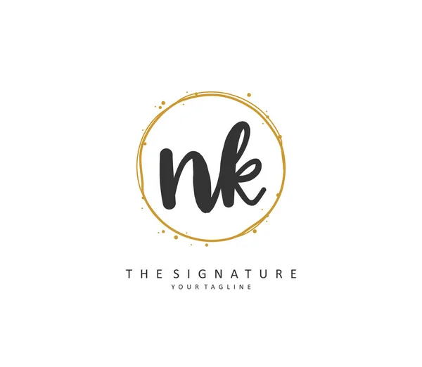 Anfangsbuchstabe Handschrift Und Signatur Logo Ein Konzept Handschrift Initial Logo — Stockvektor