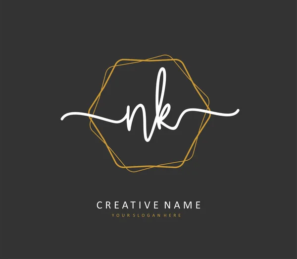 Anfangsbuchstabe Handschrift Und Signatur Logo Ein Konzept Handschrift Initial Logo — Stockvektor