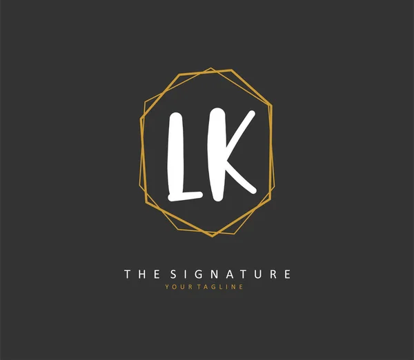 Initial Letter Handwriting Signature Logo Concept Handwriting Initial Logo Template — 스톡 벡터