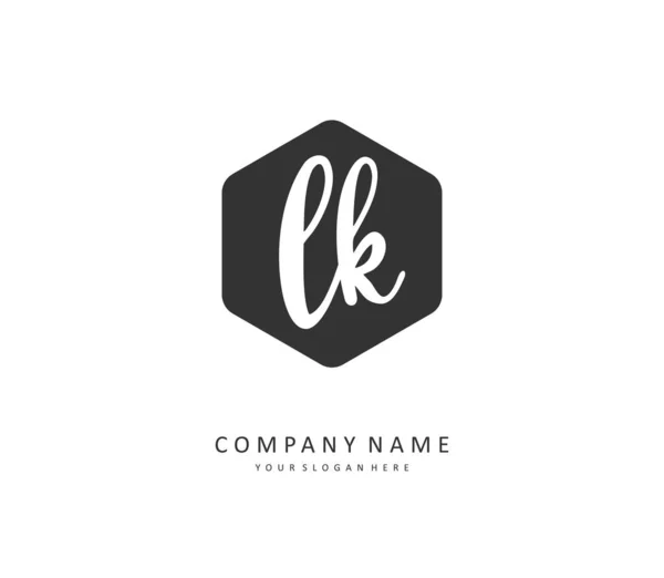 Initial Letter Handwriting Signature Logo Concept Handwriting Initial Logo Template — Stock Vector