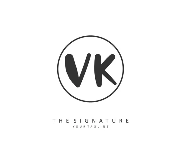 Initialbrief Handschrift Und Signatur Logo Ein Konzept Handschrift Initial Logo — Stockvektor