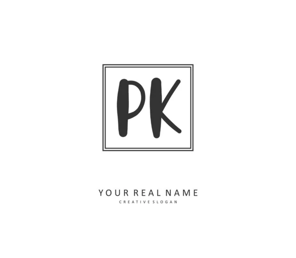 Initial Letter Handwriting Signature Logo Concept Handwriting Initial Logo Template — 스톡 벡터