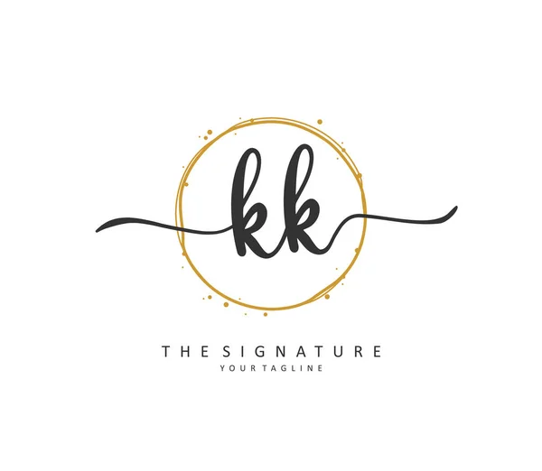 Initial Letter Handwriting Signature Logo Concept Handwriting Initial Logo Template — Stock Vector