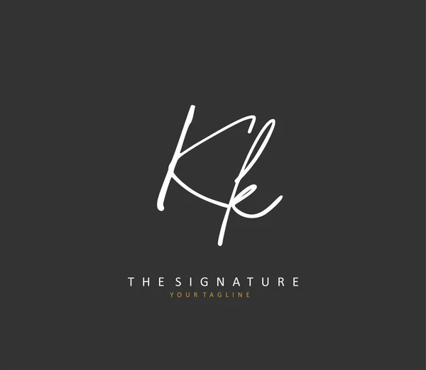 Anfangsbuchstaben Handschrift Und Signatur Logo Ein Konzept Handschrift Initial Logo — Stockvektor