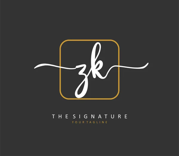 Initial Letter Handwriting Signature Logo Concept Handwriting Initial Logo Template — Stock Vector