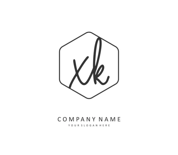 Initial Letter Handwriting Signature Logo Concept Handwriting Initial Logo Template — Stock Vector