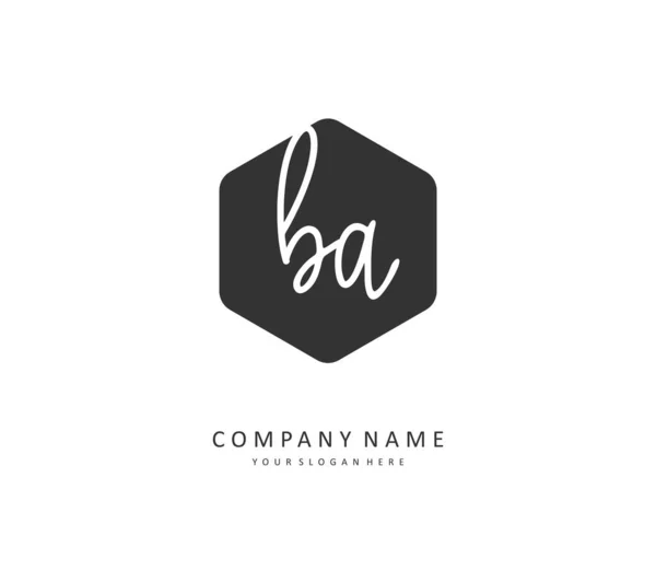 Initial Letter Handwriting Signature Logo Concept Handwriting Initial Logo Template — 图库矢量图片