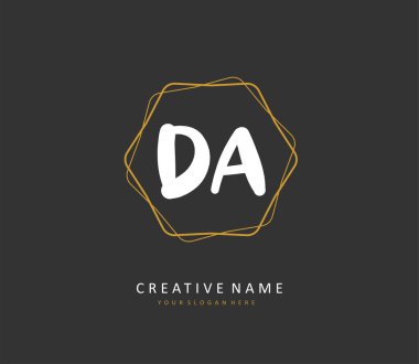 Bölge savcısının el yazısı ve imzalı logosu. Şablon ögesine sahip bir konsept el yazısı logosu.