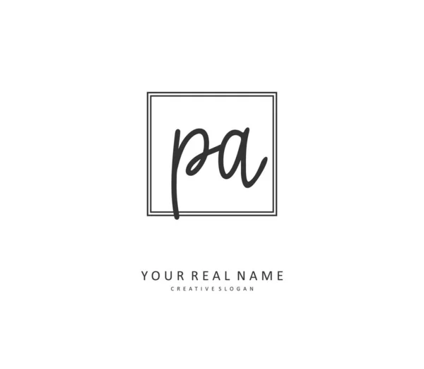 Initial Letter Handwriting Signature Logo Concept Handwriting Initial Logo Template — ストックベクタ