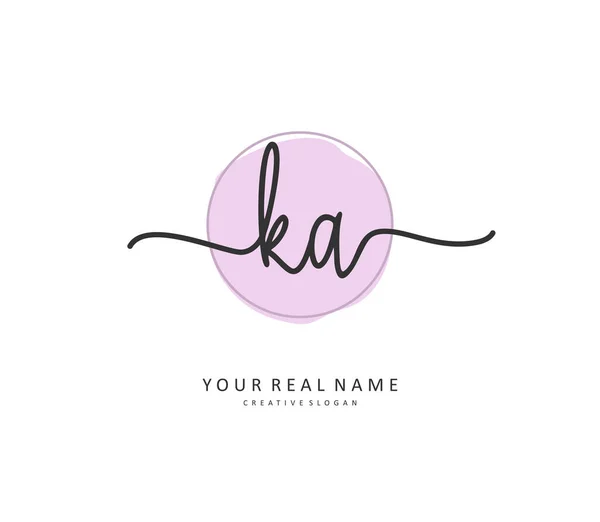 Initial Letter Handwriting Signature Logo Concept Handwriting Initial Logo Template — 图库矢量图片