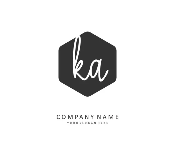 Initial Letter Handwriting Signature Logo Concept Handwriting Initial Logo Template — Stock vektor