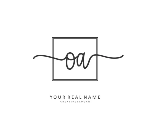 Initial Letter Handwriting Signature Logo Concept Handwriting Initial Logo Template — 图库矢量图片