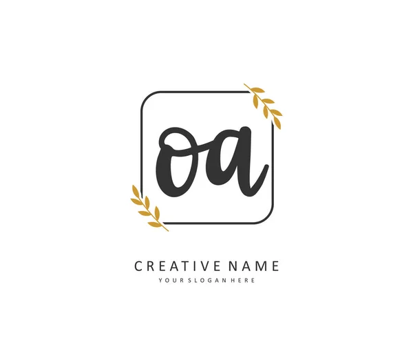 Handschrift Logo Van Oorspronkelijke Brief Een Concept Handschrift Eerste Logo — Stockvector