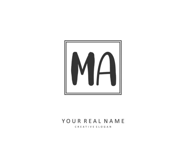 Initial Letter Handwriting Signature Logo Concept Handwriting Initial Logo Template — 스톡 벡터