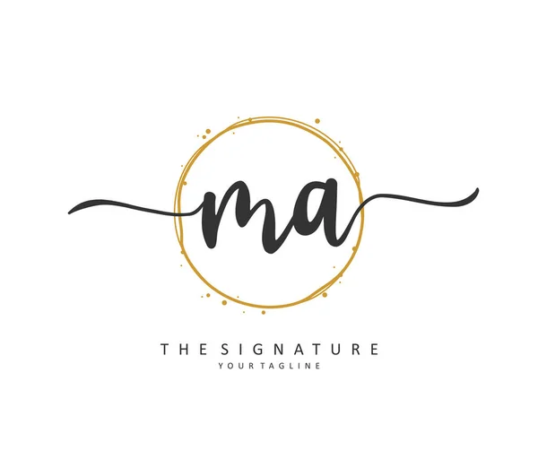 Initial Letter Handwriting Signature Logo Concept Handwriting Initial Logo Template — Stok Vektör