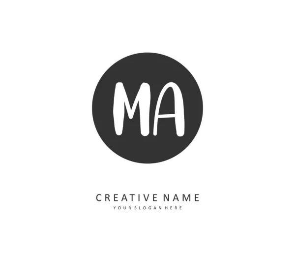 Initial Letter Handwriting Signature Logo Concept Handwriting Initial Logo Template — 스톡 벡터